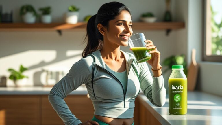Happy person drinking Ikaria Lean Belly Juice for weight loss and energy boost in 2025