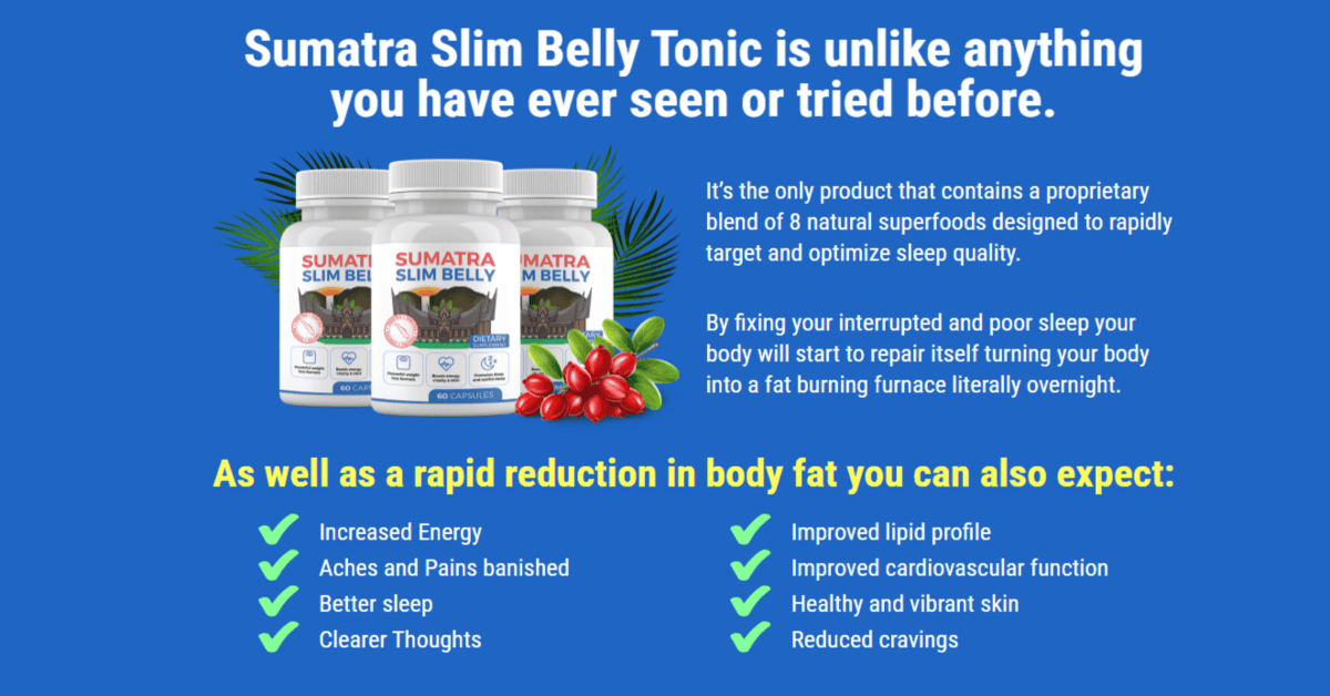 Sumatra Slim Belly Tonic health supplement bottle USA 2025